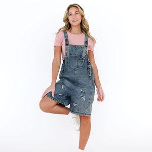 กางเกงคาร์โก้ทรงสกินนี่เข้ารูปสีฟ้าสำหรับผู้หญิงชุดเอี๊ยมผ้ายืดหยุ่นสูงแขนกุดทรงสกินนี่เข้ารูปสำหรับฤดูร้อน - Product Image 6