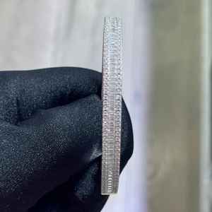 Bracelet jonc unisexe classique et tendance, diamant Moissanite couleur D VVS, plaqué or, argent 925, passe le testeur de diamant Dvars Diamond - Product Image 4