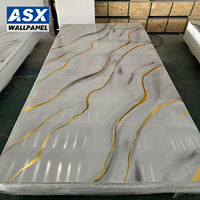 Panneau mural en PVC marbré résistant au feu et aux UV, imperméable, impression 3D, imitation marbre
