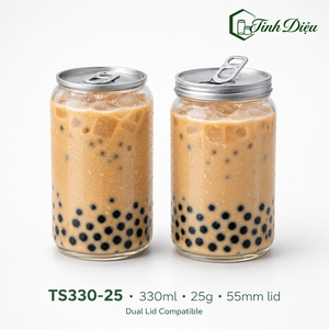 Envase de Plástico PET de 330 ml, Forma Cilíndrica, con Borde Sellado, para Bebidas, Leche, Té, Café, Jugo, Fabricación OEM en Vietnam - Product Image 3