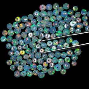 Ópalo Etíope Facetado en Forma de Rondelle, Ópalo Natural de 3-5 mm, Multicolor, Suelto, para la Fabricación de Joyas, Venta al por Mayor, HASNAIN GEMS, Grado AAA de Terceros - Product Image 2