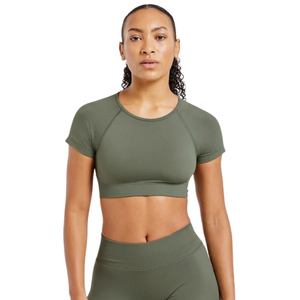 Top Deportivo Sin Costuras para Mujer, Elástico, Transpirable, Camiseta de Fitness para Yoga, Gimnasio, Entrenamiento, Ropa Deportiva Cómoda - Product Image 3