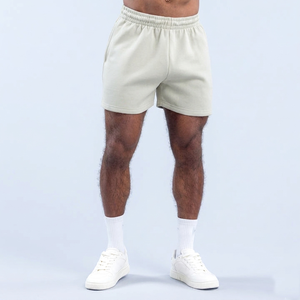 Shorts de sport pour hommes en gros, 100 % coton, séchage rapide, avec poches latérales et taille élastique, pour l'entraînement athlétique - Product Image 1