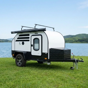 Remolque de <span class=keywords><strong>caravana</strong></span> todoterreno tipo lágrima, con carcasa rígida, ligero, mini <span class=keywords><strong>caravana</strong></span> con cocina trasera en venta - Product Image 1