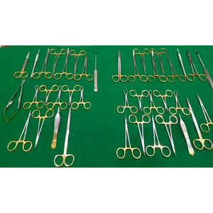 Surginexa Juego de Instrumentos Quirúrgicos de Alta Calidad con Certificación CE CLASE I para Cirugía General, 40 Piezas, Mango Dorado, Reutilizables - Product Image 3