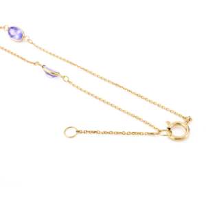 NOVA 18K Yellow Gold Multi Gemstone Chain Necklace-Daily Wear - Product Image 5