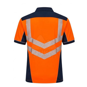 Breathable Hi Visibility Polyester <b>Work</b> Wear Polo <b>Shirts</b> <b>for</b> <b>Men</b> Outdoor Staff Construction Jobs Industrial Teams Comfortable - Product Image 3