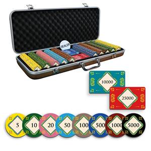 Fichas de Póker de Cerámica Noble de 40/45/50 mm y Bandeja, 300/500 Unidades, 10/20 Placas, 10/14/17 g - Product Image 1