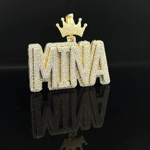 Pendentif Charme Royal Heritage Hip Hop pour Homme et Femme The Ice Legacy avec Placage en Argent Rhodié - Product Image 1