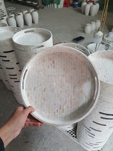 Sous-verres carrés en nacre naturelle avec incrustation florale et boîte, pour tasses à café et thé, en provenance du Vietnam (vente en gros) - Product Image 5