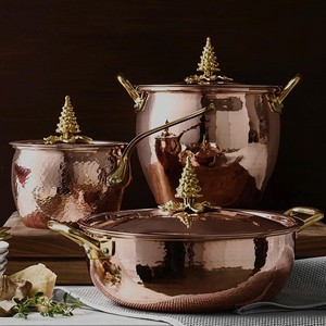 Multipurpose Copper Saucepan with <b>Lid</b> Heavy Duty Cooking Pot for Kitchen Restaurant Gas Stove Compatible Use Home Hotel <b>Decor</b> - Product Image 4