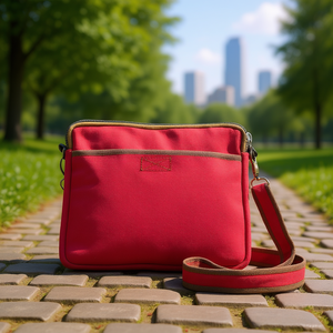 Sac à bandoulière de voyage en coton pour femme avec fermeture éclair - Product Image 3