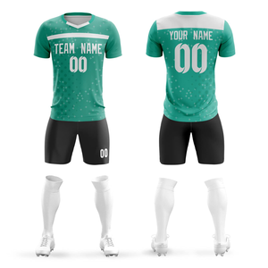 ชุดฟุตบอลผู้ใหญ่ระบายอากาศได้ดี เสื้อเจอร์ซีย์แขนสั้นพิมพ์ลายตามสั่ง พร้อมถุงเท้า - Product Image 2