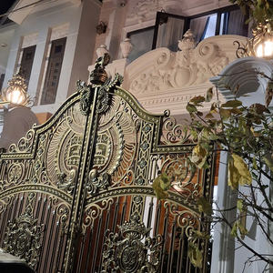 Portail battant décoratif en métal au design moderne haut de gamme, en fer forgé thermolaqué, garantie 3 ans pour villa de luxe - Product Image 5