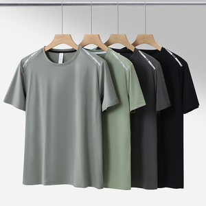 T-shirt Homme Personnalisé en Coton Tricoté Confortable Unisexe Vintage Séchage Rapide Manches Courtes Mode Été Lavable en Machine - Product Image 3