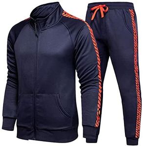 Conjunto Deportivo para Hombre con Capucha y Cremallera Completa, Chaqueta y Pantalones con Logotipo Reflectante en la Parte Delantera, Ropa Deportiva para Gimnasio - Product Image 2
