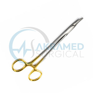 Porte-aiguille courbé Heaney de haute qualité 18 cm, manche doré TC, acier inoxydable, instrument chirurgical réutilisable, certifié CE - Product Image 2