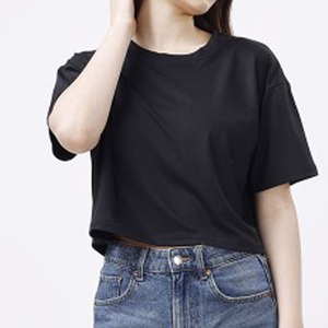 T-shirts courts décontractés à manches mi-longues et épaules tombantes, personnalisables avec logo, coupe oversize, pour femmes - Vente en gros - Product Image 5