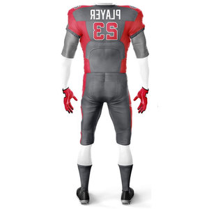 Ventes chaudes - Ensembles d'uniformes de football américain pour adultes, tailles plus grandes, manches courtes, uniformes d'équipe personnalisés imprimés, 100% polyester, couleurs personnalisées - Product Image 2