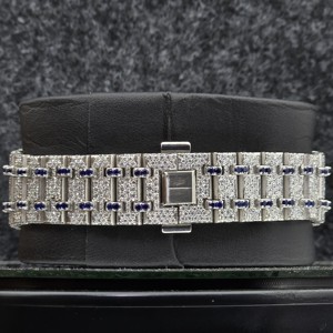 Elegante Reloj de Pulsera de Cuarzo de 20 mm con Diamantes de Moissanita y Acero Inoxidable, Estilo Lujoso y Moderno para Hombre y Mujer - Product Image 4