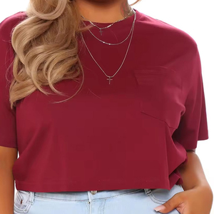 Sudadera Vintage de Algodón para Mujer, Estilo Oversize, Cuello Redondo, 400gsm, con Bajo sin Rematar, Corte Cuadrado, Top Corto, Personalizada OEM para Otoño - Product Image 2