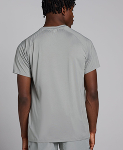 Camiseta de Yoga de Manga Corta para Mujer, Color Gris Claro, Corte Ajustado, Sin Costuras, Transpirable, 180g, Poliéster, Calidad Premium - Product Image 2