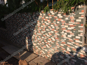 Revêtement mural en pierre naturelle empilée, panneaux de pierre d'ardoise jaune pour la décoration murale extérieure des villas - Product Image 2