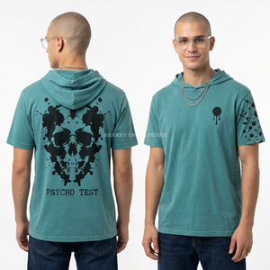 Camiseta Personalizada con Gráfico de Calavera Fundida al Carbón para Hombre, 230GSM, Algodón Pesado con Lavado Ácido, Venta al por Mayor, Fabricante de Ropa Urbana - Product Image 2
