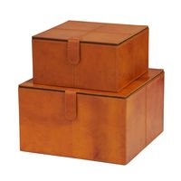 Boîte de rangement de luxe en similicuir avec compartiments pour bijoux, montres, documents et accessoires