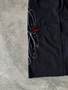 High Quality Custom Embroidered Design Letter Corduroy Men's Sweat <b>Pants</b> Elastic Formal Knitted Cotton Breathable Front Logo - Product Image 4