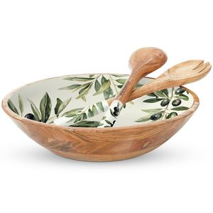 Bol en bois massif empilable, assiette ronde lisse pour salade, plateau de service en bois fait main, plat de cuisine multi-usages - Product Image 4