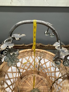 Eye Catching Metal And Rattan Fruit <b>Basket</b> Perfect For <b>Gift</b> Hampers Weddings And Special Occasions And Tabletop Decoration - Product Image 6