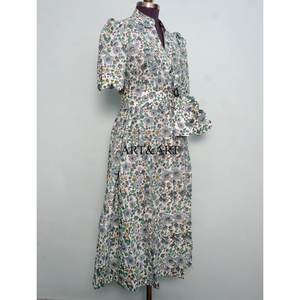 Vestido Moderno Casual de Manga Corta para Fiesta, Estilo Dulce y Elegante para Mujer, Estampado a Mano, de Algodón, Tipo Canguro, Cómodo y Corto - Product Image 5