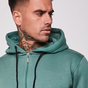 Fashion Oversized Hooded Solid Winter Casual Breathable Warm Streetwear Hoodie and <b>Sweatpants</b> <b>Set</b> 100% Cotton Men Tracksuit - Product Image 2