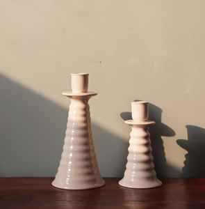 Portavelas de Cerámica en Espiral, Decoración para el Hogar, Estilo Escandinavo, Hecho a Mano, Ecológico, Estético - Product Image 5