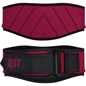 เข็มขัดพยุงเอวสำหรับยกน้ำหนัก QST ปรับได้ ระบายอากาศได้ดี สีดำชมพู สำหรับฝึกความแข็งแรง ทำจากนีโอพรีน กันลื่น - Product Image 3