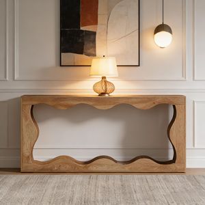 Farmhouse-Style Console <b>Table</b> for Entryway or Couch Behind Sofa - Product Image 1