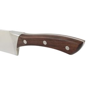 Cuchillos de cocina Silver Blade con mango de madera marrón, diseño de triple remache y punta afilada para cortar y preparar alimentos - Product Image 4