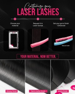 Extensions de cils en cachemire Charmlash en gros, cils laser en velours, cils volume russe, ruban adhésif personnalisé, diverses épaisseurs - Product Image 6