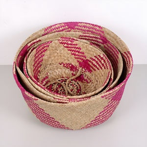 Cestas de almacenamiento de algas marinas multifuncionales para interior de plantas, cesta decorativa para el hogar - Product Image 2