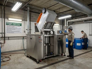 Triturador de Residuos Alimenticios Comercial de Acero Inoxidable de 300 kg, sin Costuras, con Motor y Rodamientos, para Cafetería - Product Image 3