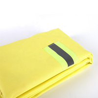 Couverture d'urgence en tissu de fibre de verre enduit de silicone pour la lutte contre les incendies, avec gants à crochet, ignifuge (-70 à 300), épaisseur 0,43 mm