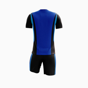 Men's Red Soccer Jersey Set Short Sleeve Crew Neck Striped Moisture Wicking Athletic Fit All Seasons Sublimated Print - Product Image 4