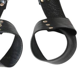 Collier de cou en cuir réglable avec anneau en D sur le devant pour jeux de contrainte BDSM - Product Image 4