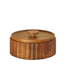 Tableware Food Grade Natural Wood Modern Sticker Enamel Lid Wooden Roti <b>Box</b> Durable Solid Color <b>Storage</b> Lid Wedding Restaurant - Product Image 3