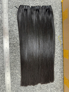 Extensions de cheveux vierges vietnamiens ultra-lisses, trame plate, super double drawn, double trame machine, 100g, toutes couleurs, pour tissage à la kératine - Product Image 4