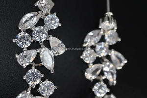 Pendientes de Diamantes Naturales con Corte Fantasía IGI/GIA, Pendientes de Oro Blanco/Amarillo de 14 Quilates, Joyería de Diamantes, Pendientes de Boda, Diamantes Creados en Laboratorio - Product Image 5