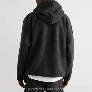 Sweat à capuche en sherpa personnalisé avec logo, surdimensionné, confortable, pour adulte, écologique, pour homme - Product Image 5