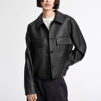 Veste en cuir véritable pour femme, style motard décontracté, blouson d'hiver, col montant, fermeture éclair, veste de moto tendance