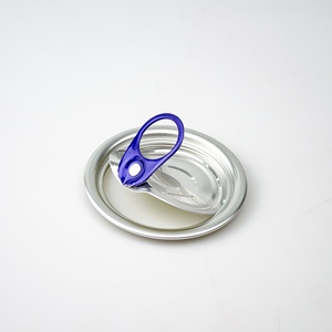 Tapa rentable de lata de bebida de aluminio de 52mm 202 Extremo fácil de abrir con lengüeta azul para latas de refrescos y bebidas energéticas - Product Image 4